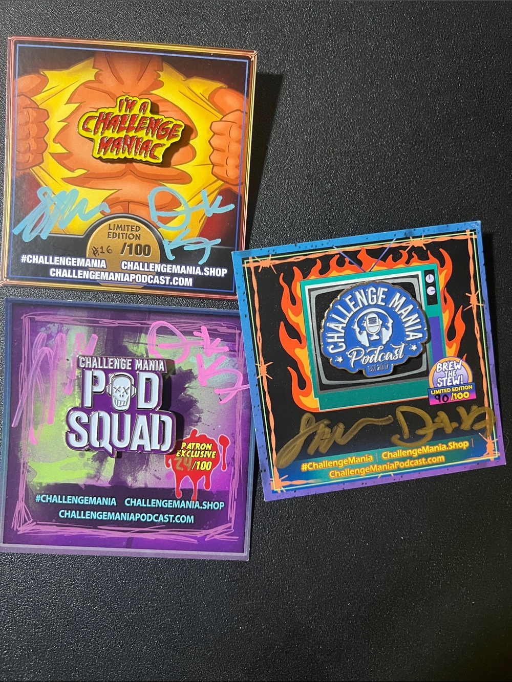 Limited Edition Challenge Mania Enamel Pins (3)